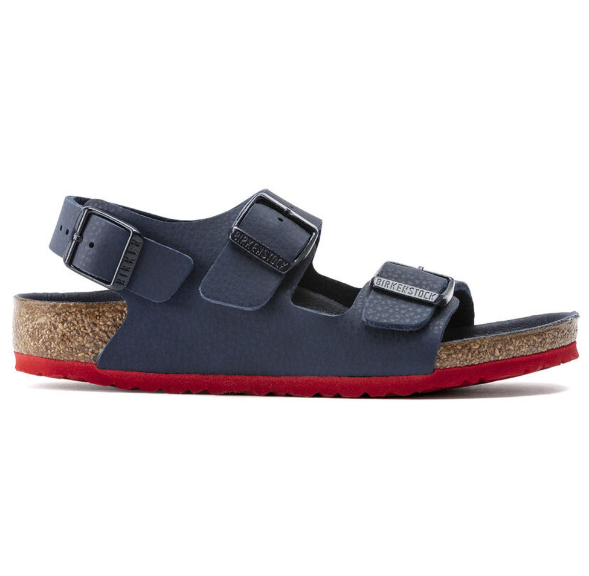 Birkenstock Milano Kids Birko-Flor Desert Soil Blue Red  Narrow