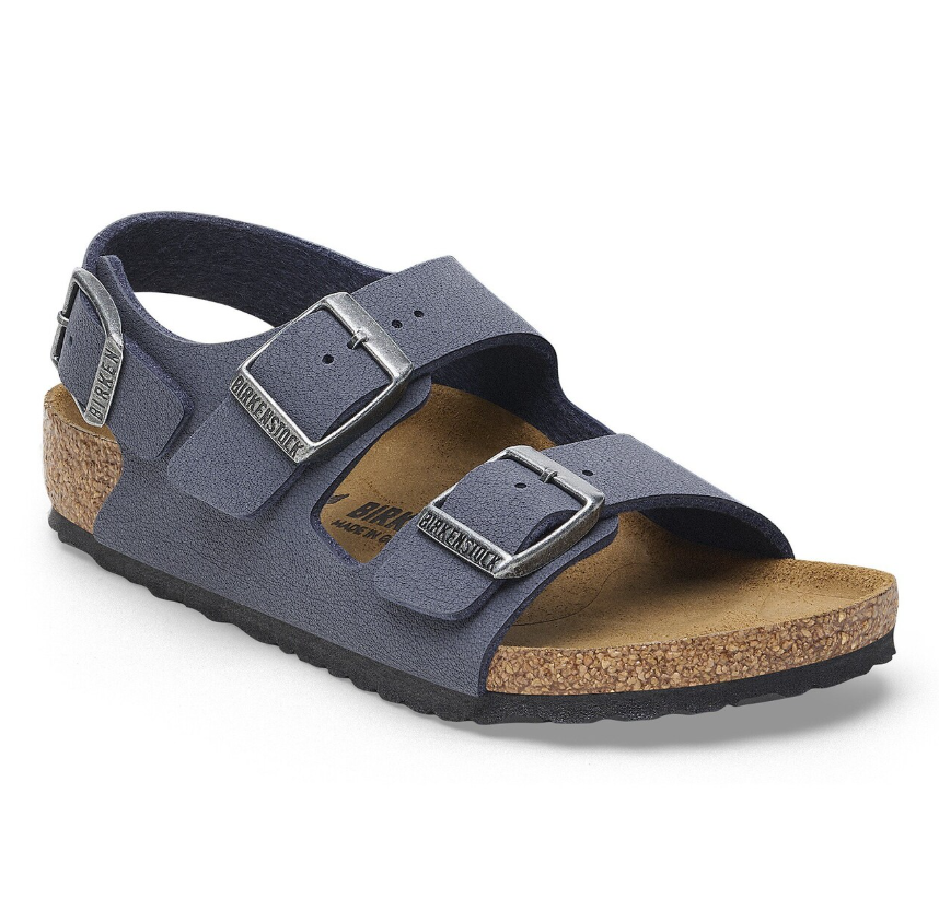 Birkenstock Milano Kids Birko-Flor Nubuck Navy  Narrow