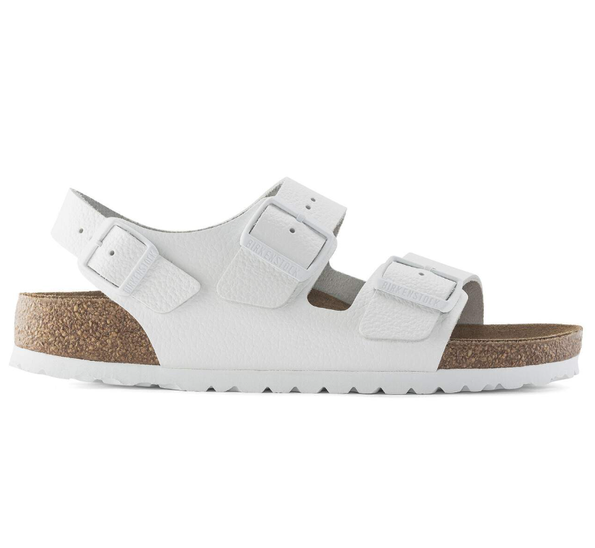 Birkenstock Milano Leather White Narrow Sandals