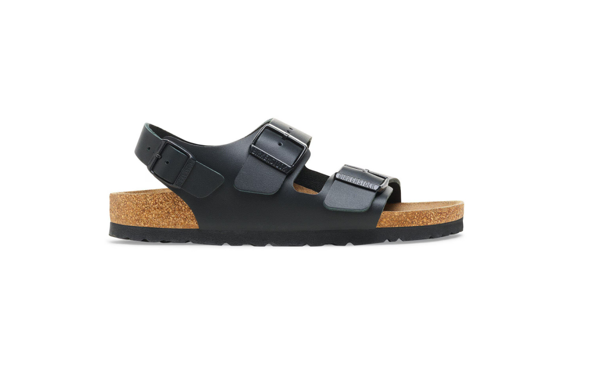 Birkenstock Milano Natural Leather Black  Regular
