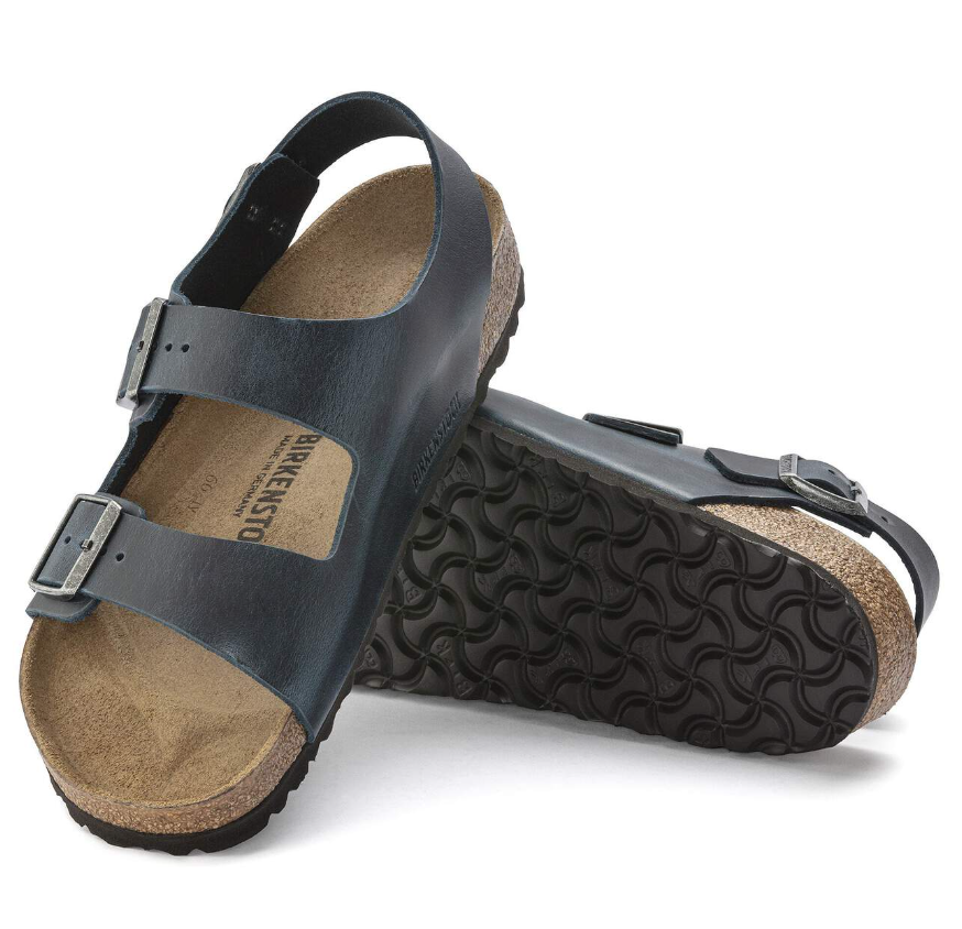 Birkenstock Milano Oiled Leather Insignia Blue  Regular