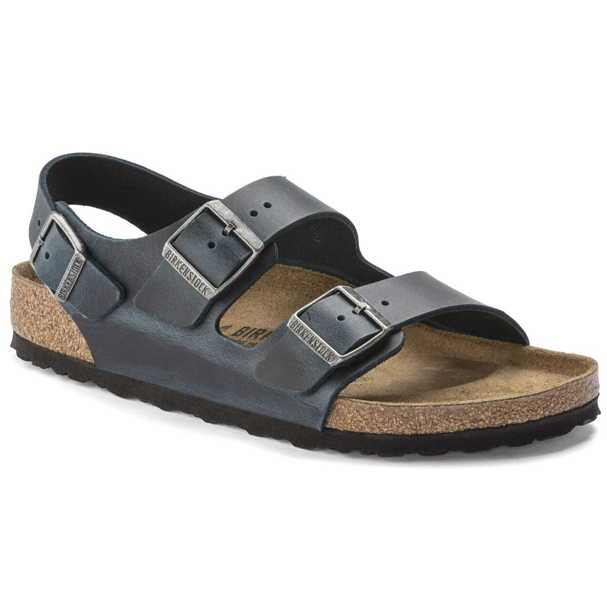 Birkenstock Milano Oiled Leather Insignia Blue  Regular