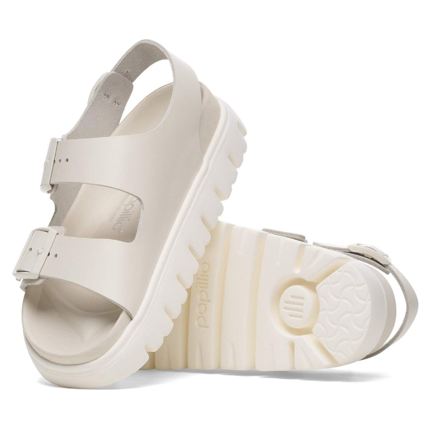 Birkenstock Milano Chunky Natural Leather Eggshell  Narrow