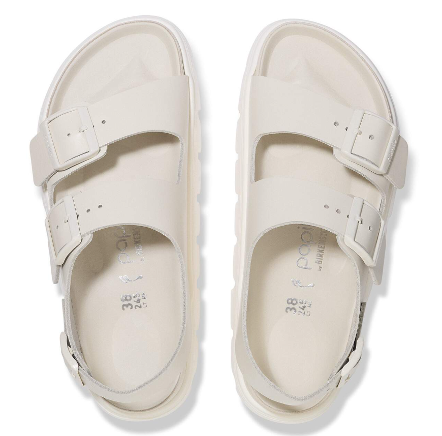 Birkenstock Milano Chunky Natural Leather Eggshell  Narrow