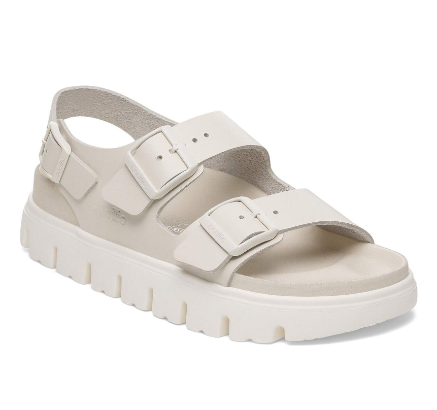 Birkenstock Milano Chunky Natural Leather Eggshell  Narrow