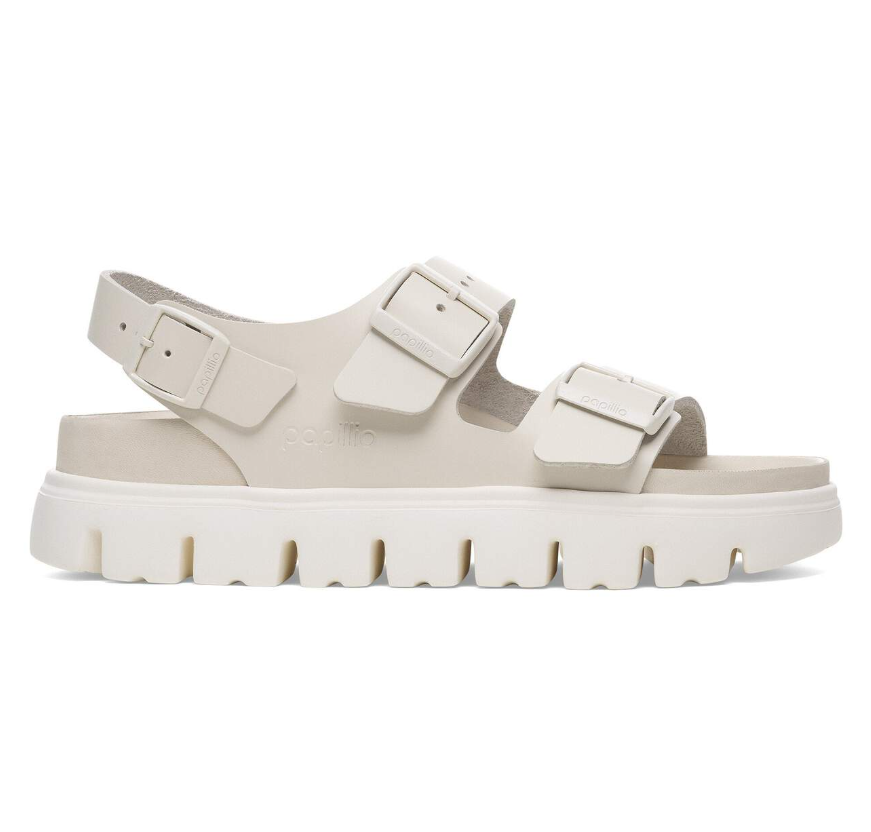 Birkenstock Milano Chunky Natural Leather Eggshell  Narrow