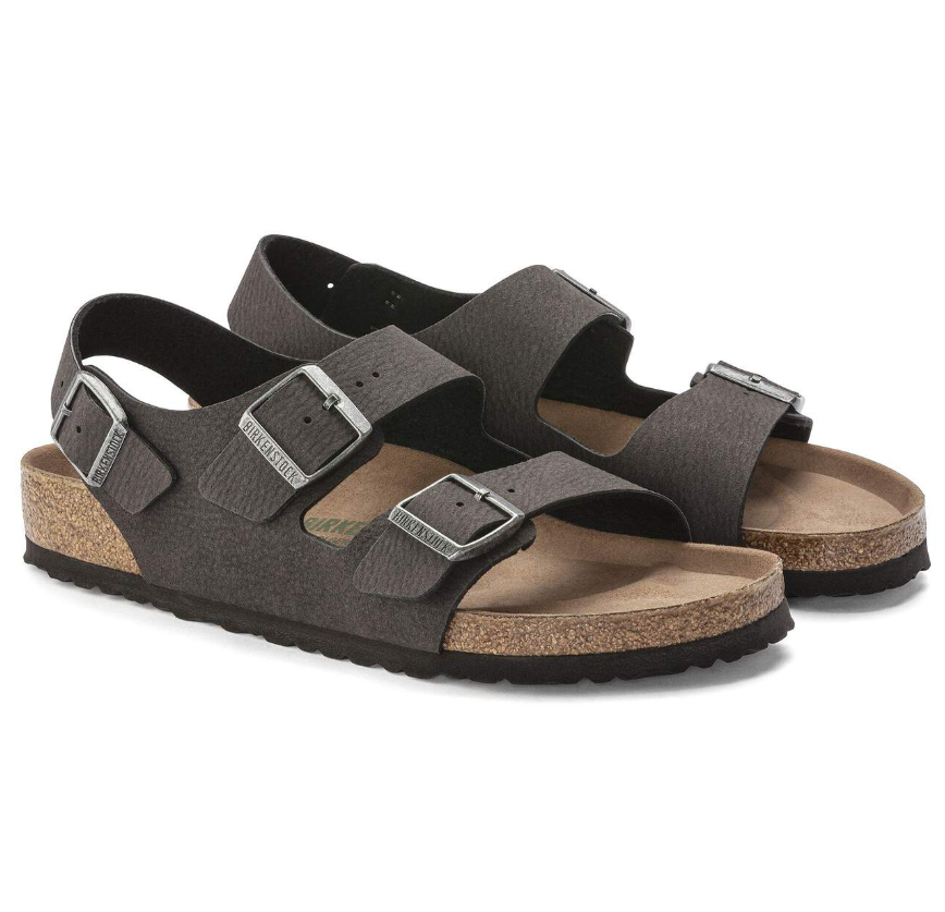Birkenstock Milano Vegan Microfiber Desert Dust Black  Regular
