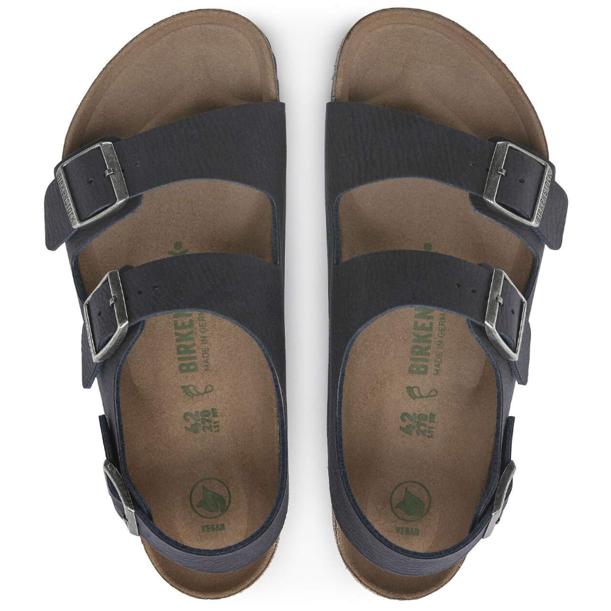 Birkenstock Milano Vegan Microfiber Desert Dust Indigo Blue  Regular