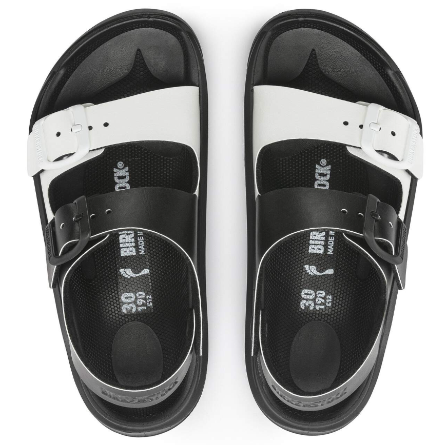 Birkenstock Mogami Birko-Flor Black/White Kids Sandals  Narrow