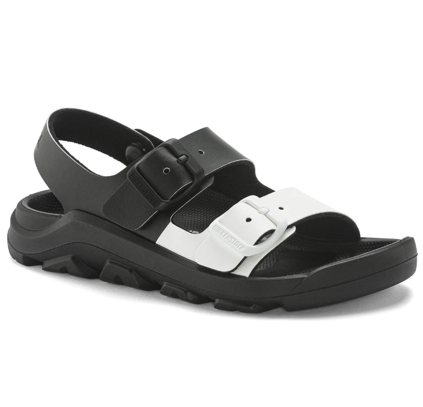 Birkenstock Mogami Birko-Flor Black/White Kids Sandals  Narrow