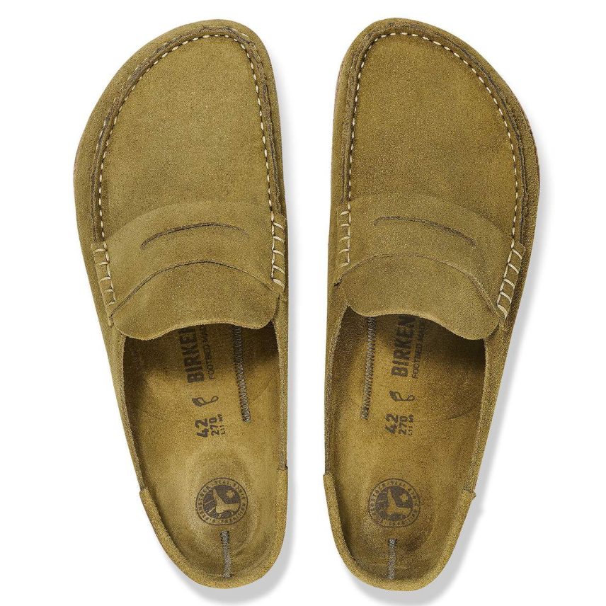 Birkenstock Naples Suede Leather Pine Green Regular