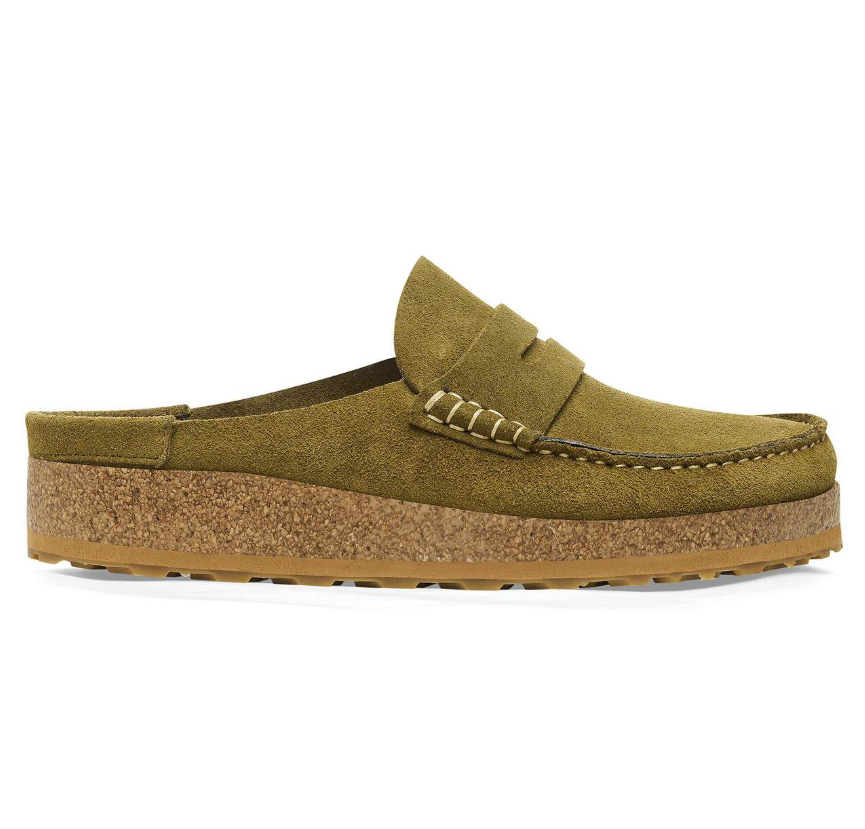 Birkenstock Naples Suede Leather Pine Green Regular