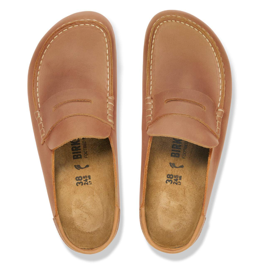 Birkenstock Naples Wrapped Oiled Leather Cognac Narrow