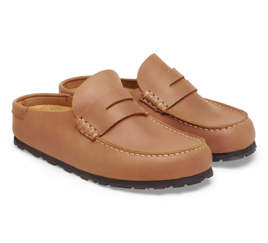 Birkenstock Naples Wrapped Oiled Leather Cognac Narrow