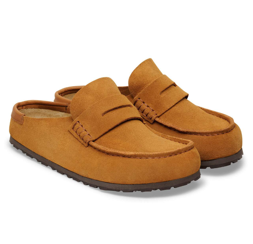 Birkenstock Naples Wrapped Suede Nubuck Mink Clog Narrow