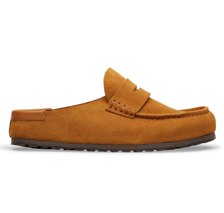 Birkenstock Naples Wrapped Suede Nubuck Mink Clog Narrow