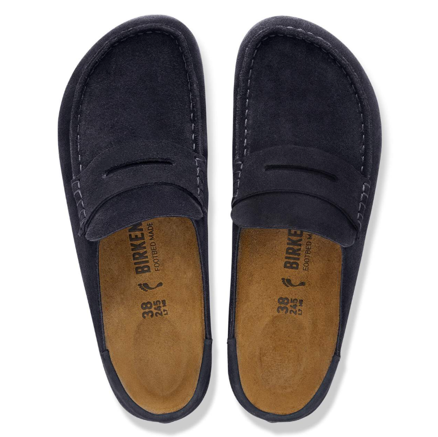 Birkenstock Naples Wrapped Suede Nubuck Midnight Clog Narrow