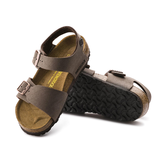 Birkenstock New York Kids Birko-Flor Nubuck Mocha  Narrow