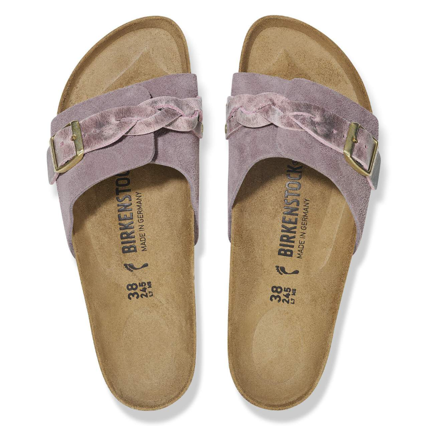 Birkenstock Oita Braided Suede Leather Faded Purple Narrow