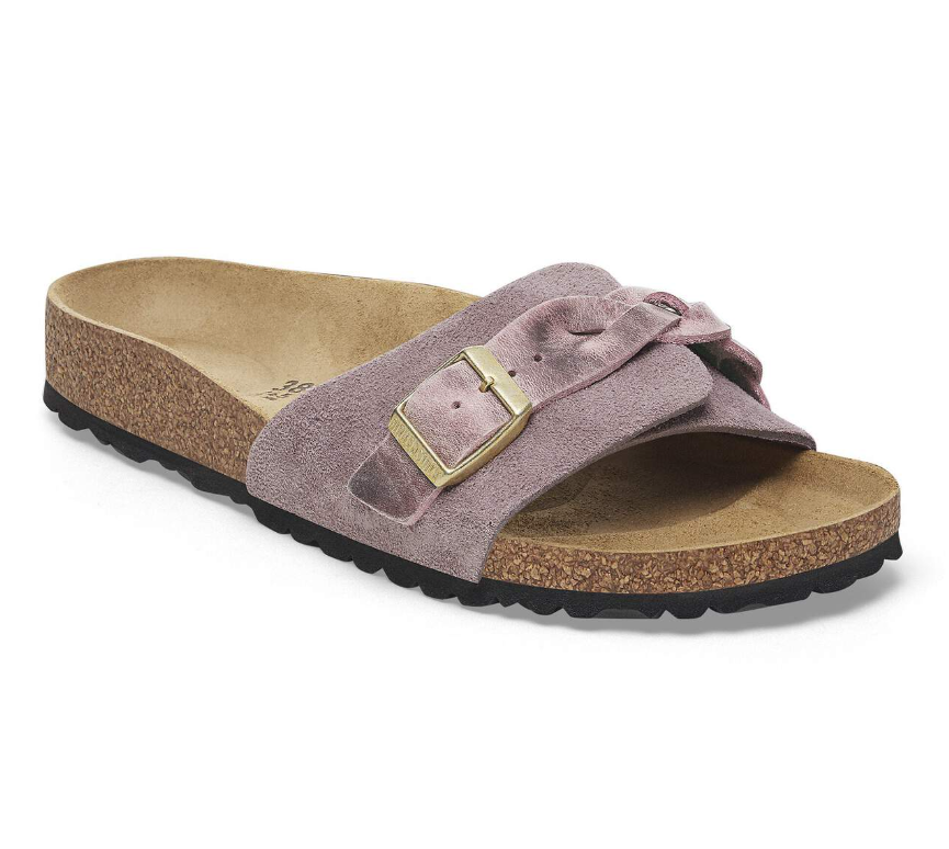 Birkenstock Oita Braided Suede Leather Faded Purple Narrow