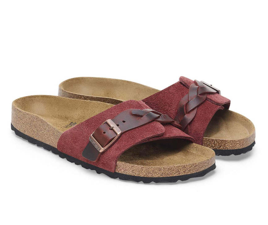 Birkenstock Oita Braided Suede Leather Zinfandel  Narrow