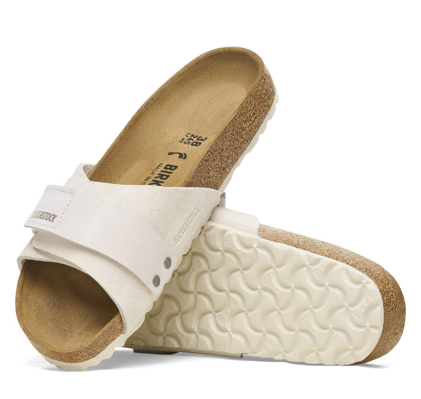 Birkenstock Oita Suede Leather Sandals - Antique White, Narrow