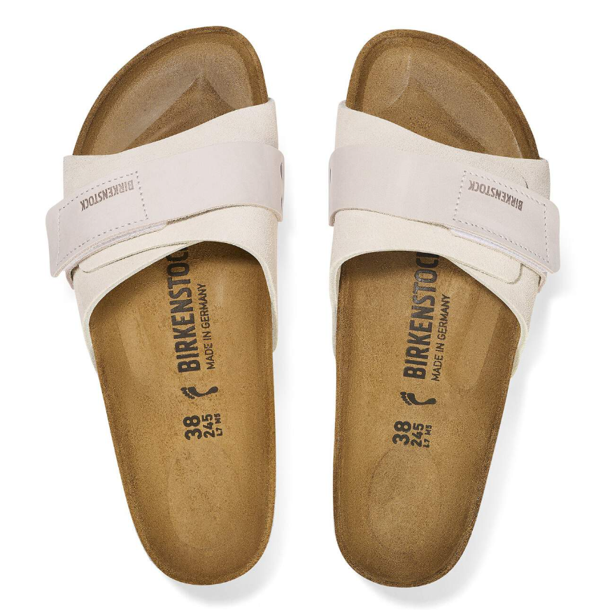 Birkenstock Oita Suede Leather Sandals - Antique White, Narrow