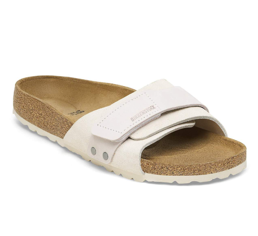 Birkenstock Oita Suede Leather Sandals - Antique White, Narrow