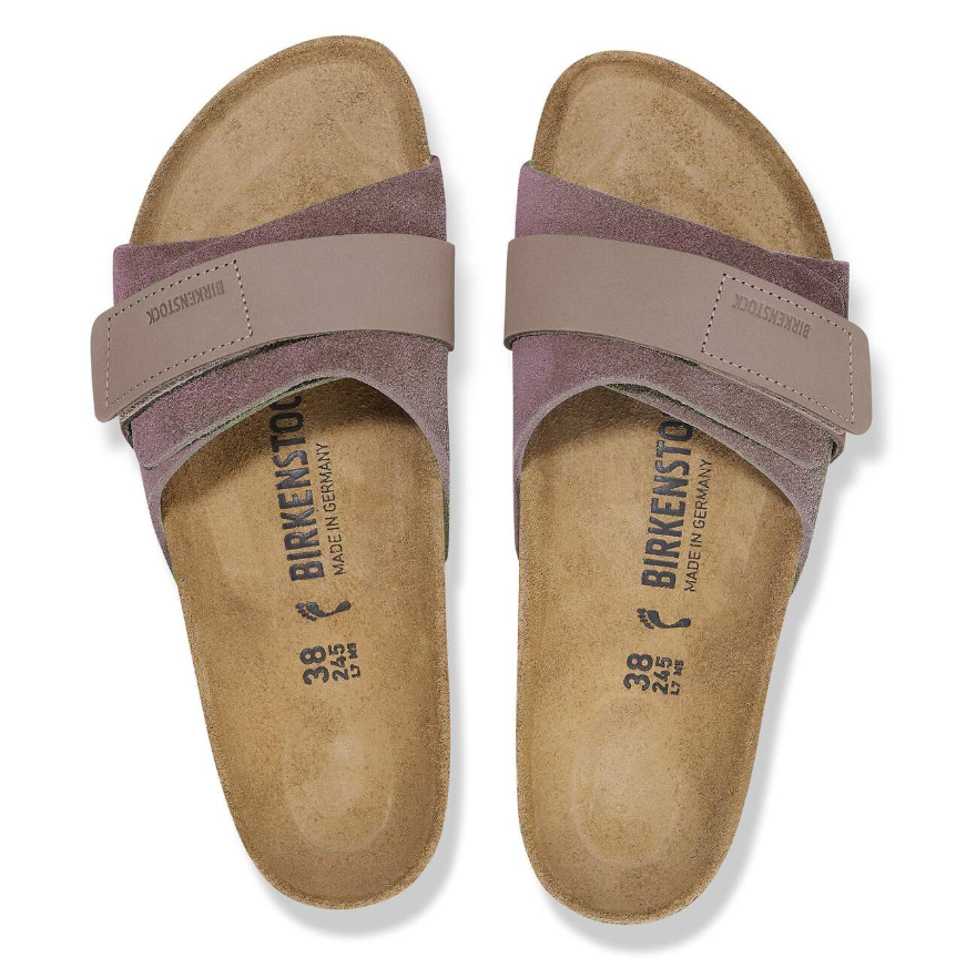 Birkenstock Oita Suede Leather Sandals Faded Purple Narrow