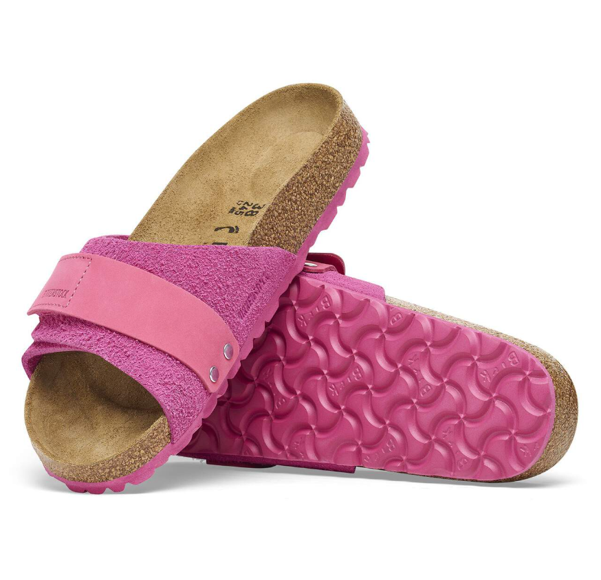 Birkenstock Oita Suede Leather Sandals Fuchsia Tulip  Narrow