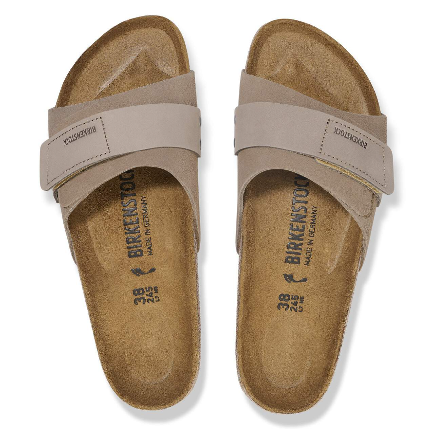 Birkenstock Oita Suede Leather Sandals Taupe Narrow