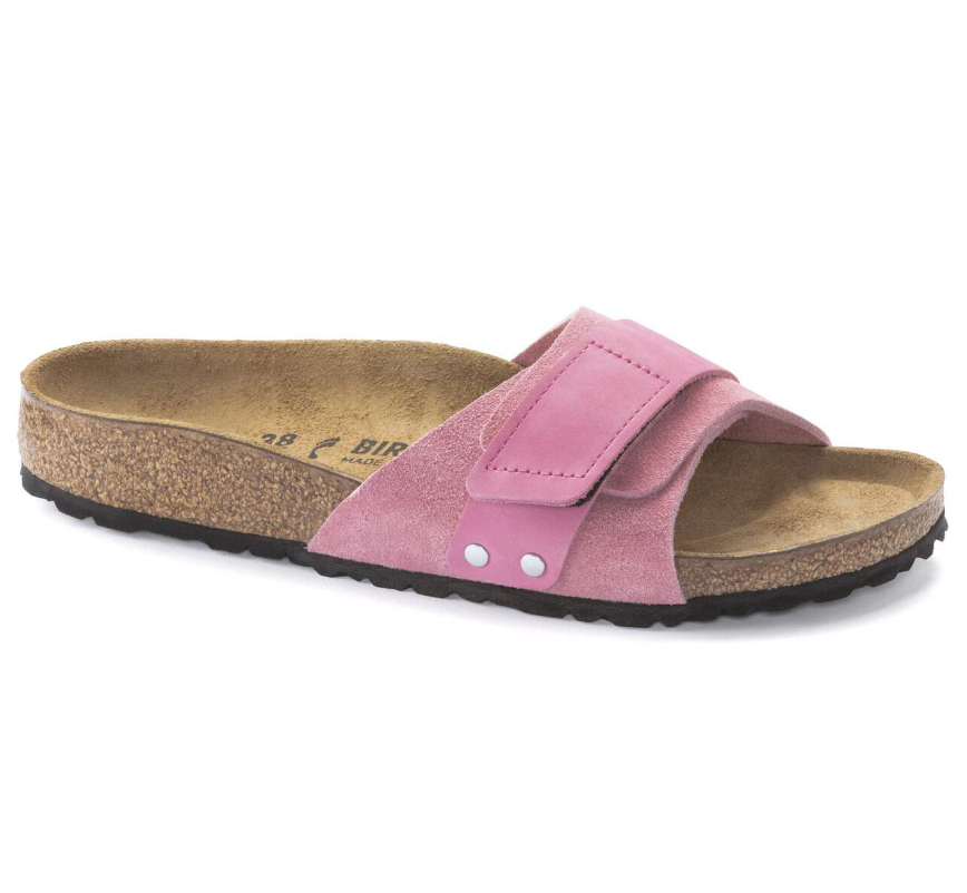 Birkenstock Oita Suede Leather Sandals - Candy Pink, Narrow