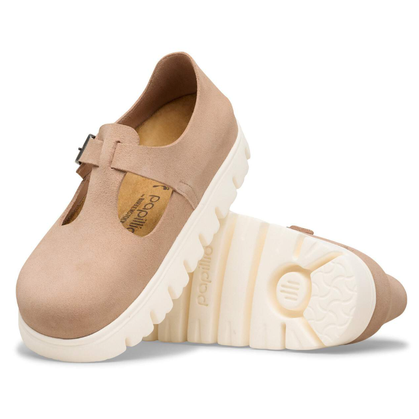 Birkenstock Paris Chunky Suede Leather Warm Sand Narrow