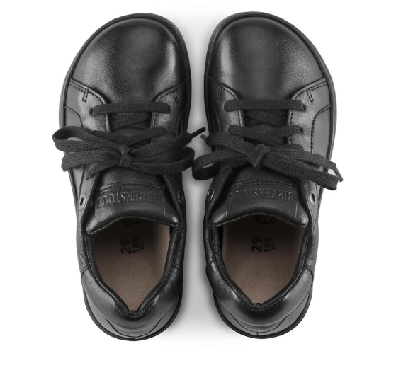 Birkenstock Porto Kids Natural Leather - Black, Narrow