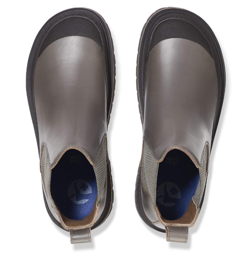 Birkenstock Prescott Slip On Women Waxy Leather Concrete - Gray, Narrow