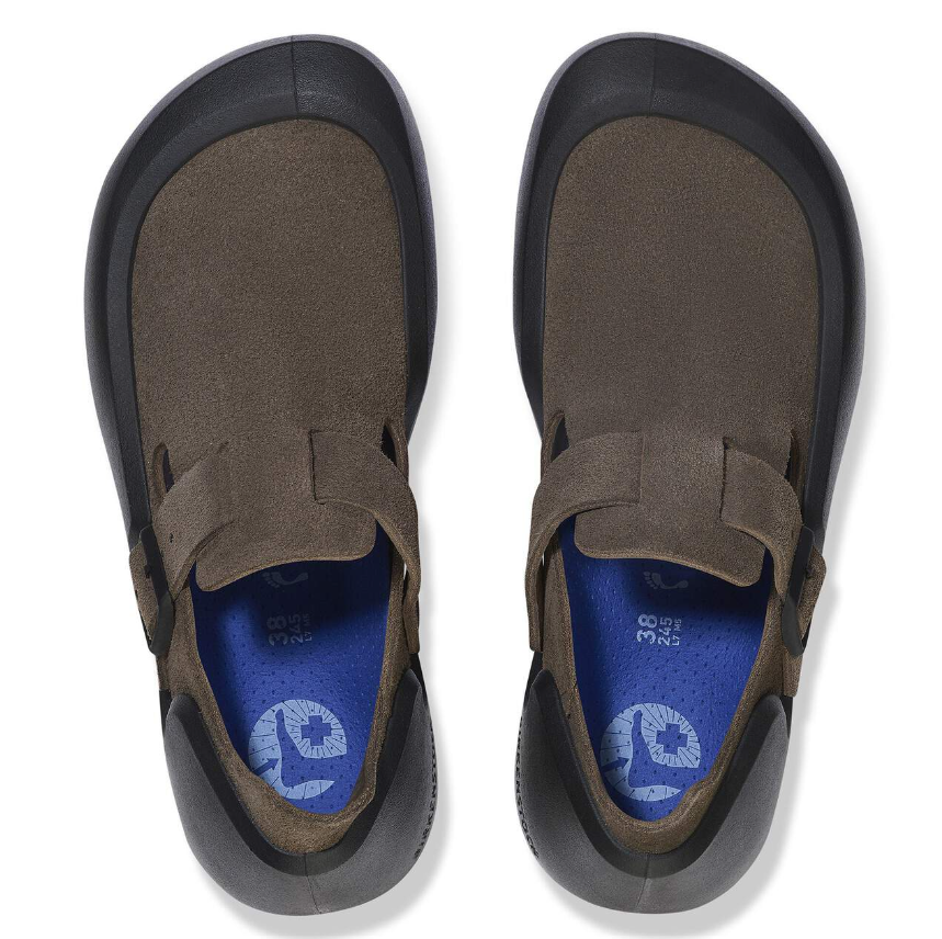 Birkenstock Reykjavik Nubuck Leather Concrete Gray  Narrow