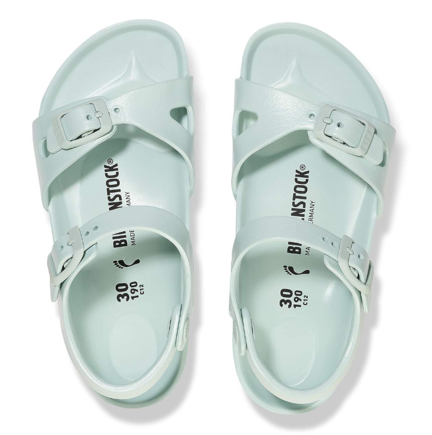 Birkenstock Rio Essentials Kids EVA Sandals Surf Green Narrow