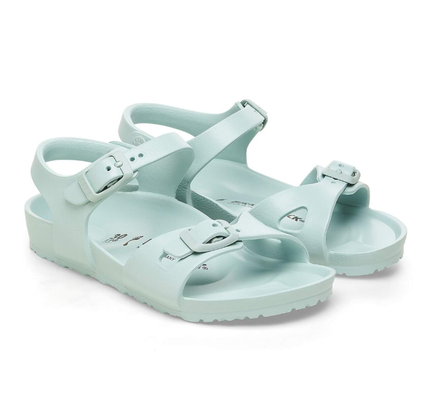 Birkenstock Rio Essentials Kids EVA Sandals Surf Green Narrow
