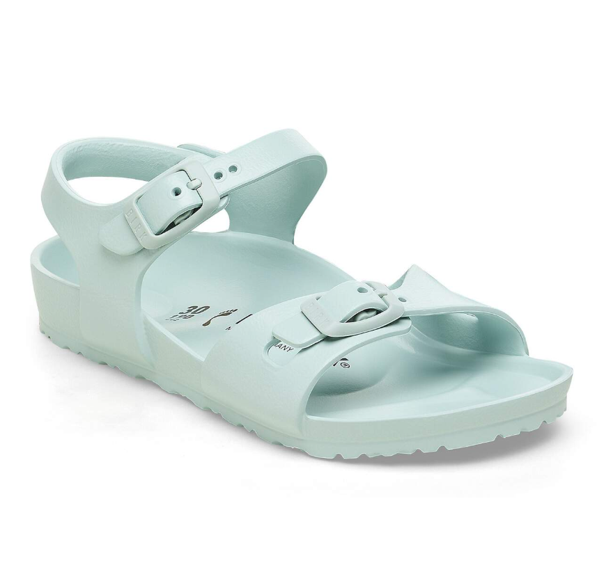 Birkenstock Rio Essentials Kids EVA Sandals Surf Green Narrow