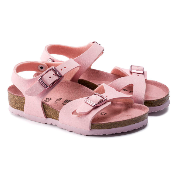 Birkenstock Rio Kids Birko-Flor Nubuck Rose  Narrow