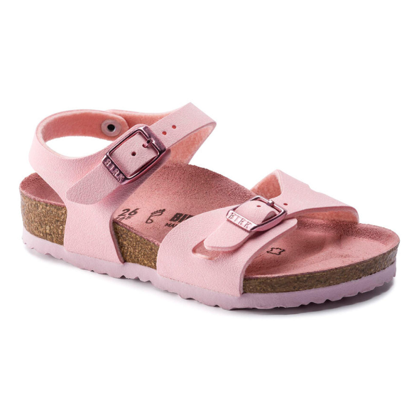 Birkenstock Rio Kids Birko-Flor Nubuck Rose  Narrow