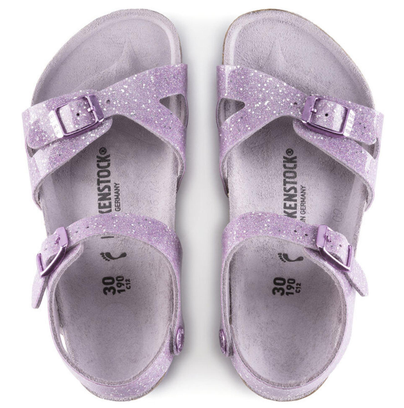 Birkenstock Rio Kids Birko-Flor Cosmic Sparkle Lavender Narrow