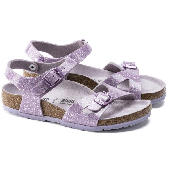Birkenstock Rio Kids Birko-Flor Cosmic Sparkle Lavender Narrow