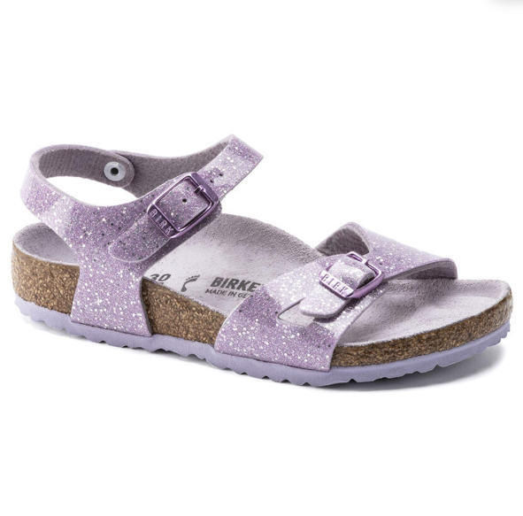 Birkenstock Rio Kids Birko-Flor Cosmic Sparkle Lavender Narrow