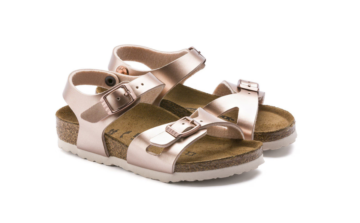 Birkenstock Rio Kids Birko-Flor Electric Metallic Copper Narrow