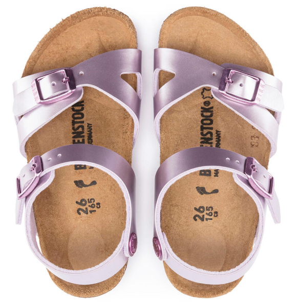 Birkenstock Rio Kids Birko-Flor Electric Metallic Lilac Narrow