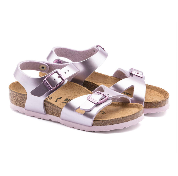 Birkenstock Rio Kids Birko-Flor Electric Metallic Lilac Narrow
