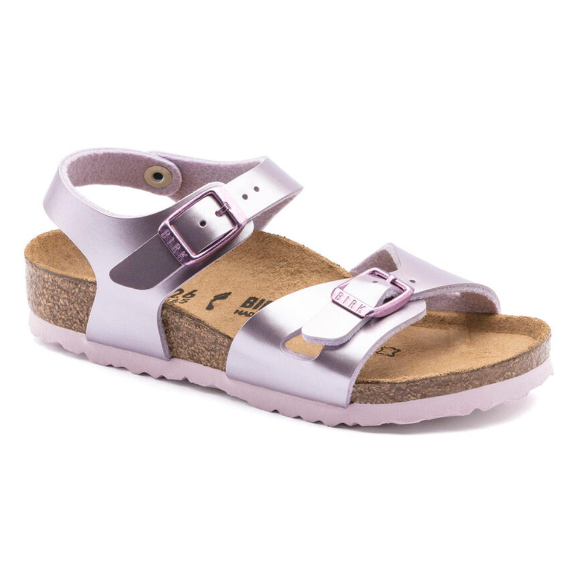 Birkenstock Rio Kids Birko-Flor Electric Metallic Lilac Narrow