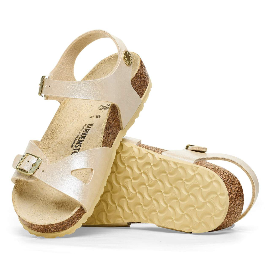 Birkenstock Rio Kids Birko-Flor Graceful Pearl White Narrow