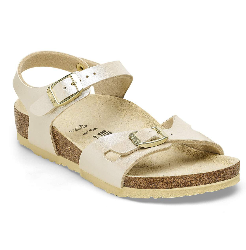 Birkenstock Rio Kids Birko-Flor Graceful Pearl White Narrow